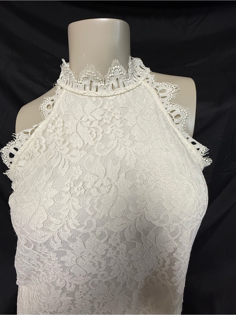 Maurices White Lace Halter Neck Blouse